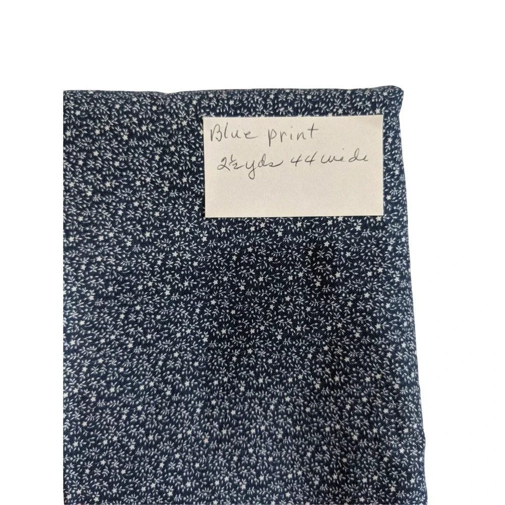 Quilters Color‎ Story Navy Blue Floral Cotton Fabric 2.5 Yards 44